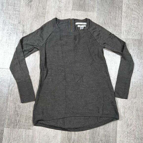 Max Studio Extrafine Merino Wool Waffle Texture Zip Back Sweater, Women’s Small - Picture 7 of 9